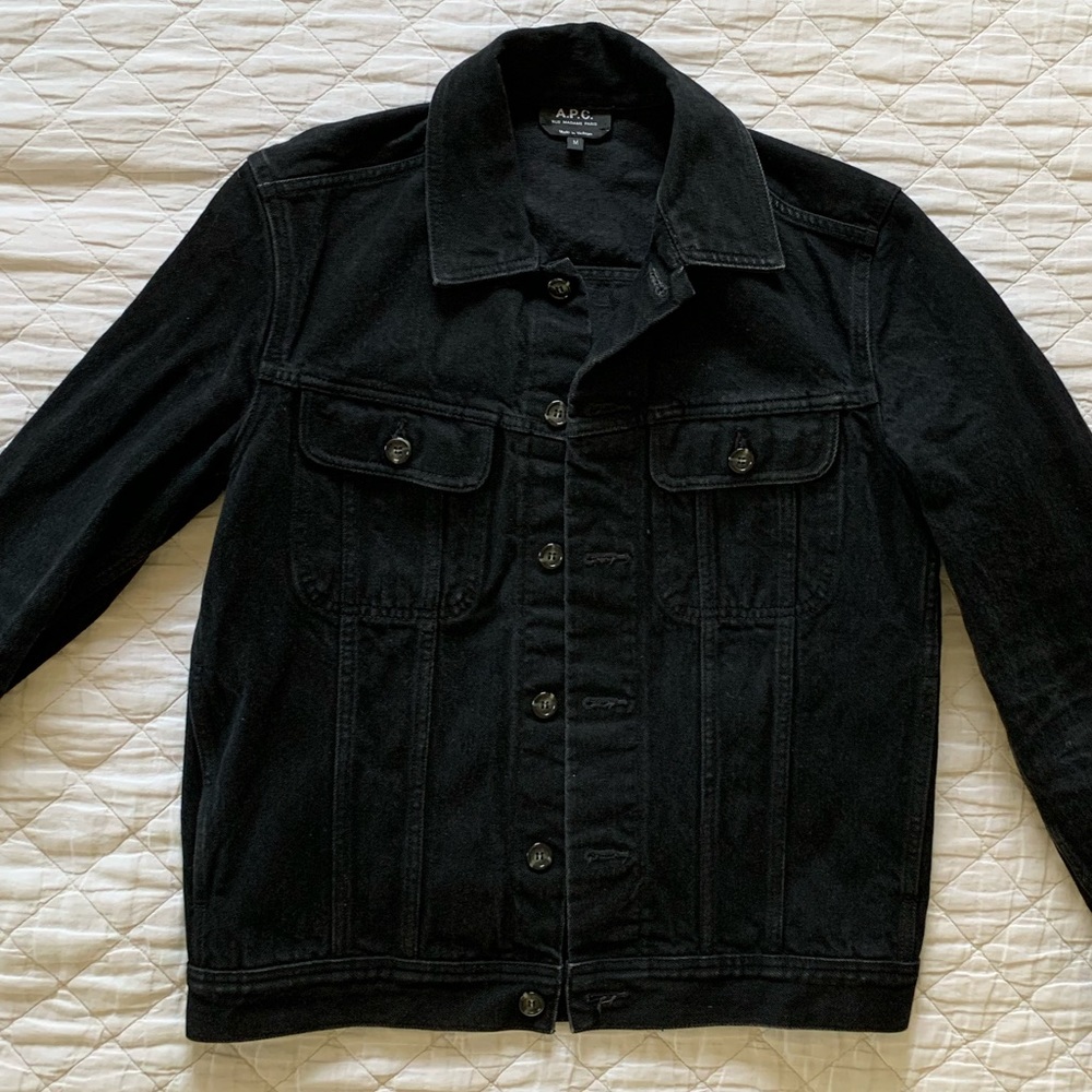 A.P.C. Men’s Black Denim Jacket